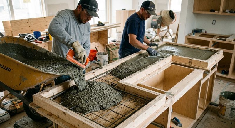 Cement Countertop Installation in Marin County, CA