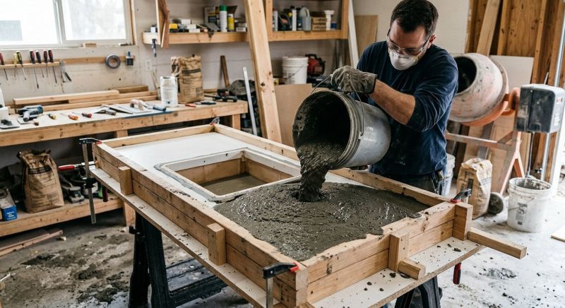 Concrete Countertop Pouring in Marin County, CA
