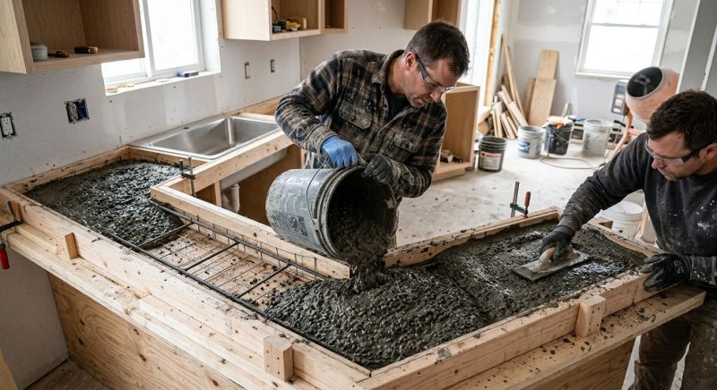 Concrete Counter Installation in Napa, CA