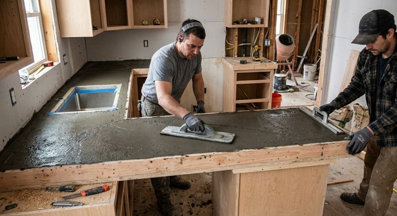 Concrete Counter Installation in Sonoma County, CA