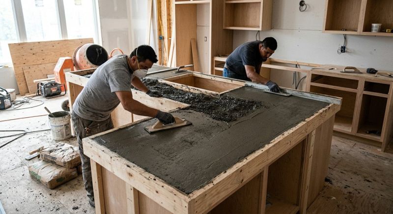 Concrete Countertop Pouring in Marin County, CA