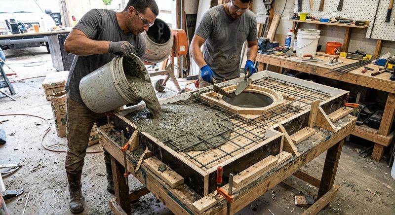 Concrete Countertop Pouring in Santa Rosa, CA