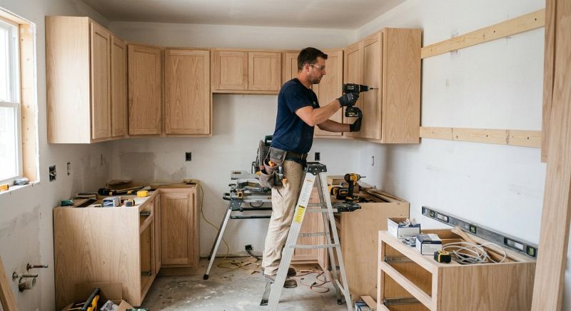 Glazed Cabinets Installation in Bloomington, IN