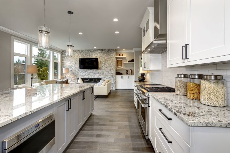 Contemporary Kitchen with Granite Accents