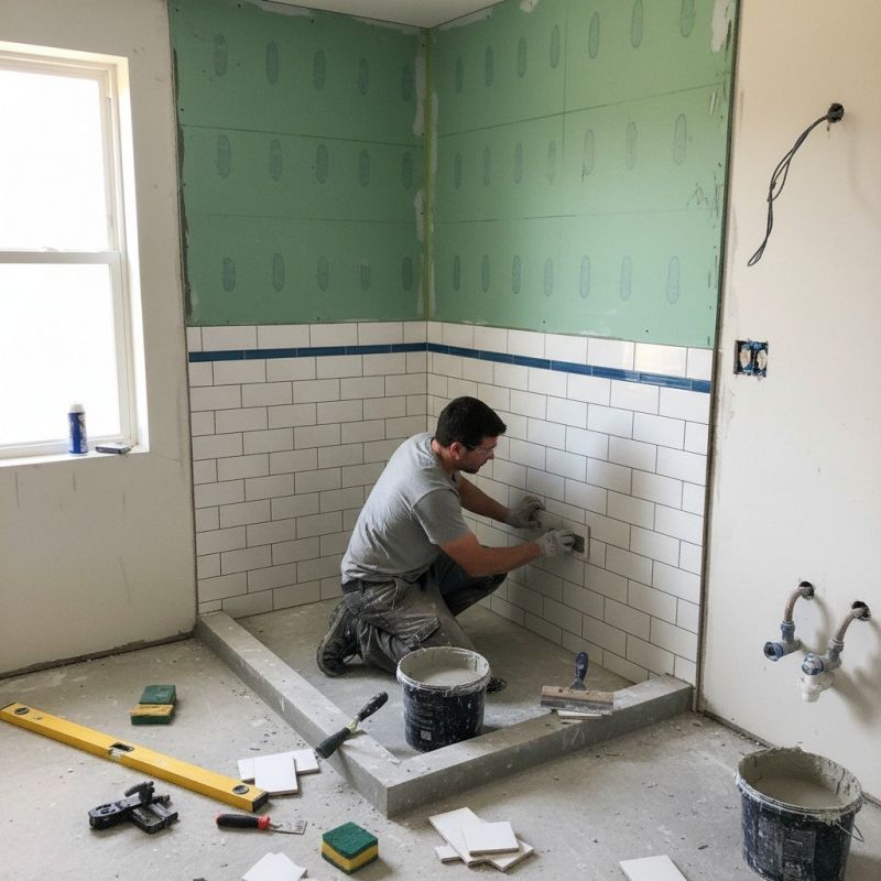 Shower Floor Tiling in Alpharetta, GA